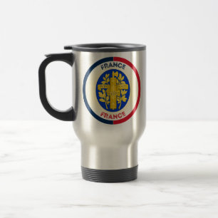 France Coat of Arms Circle Shape Travel Mug