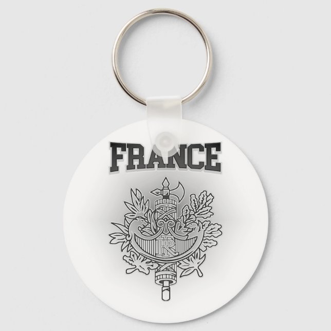 France Coat of Arms Key Ring (Front)