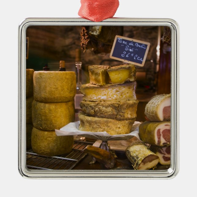 France, Corsica. Local cheeses and charcuterie Metal Tree Decoration (Front)