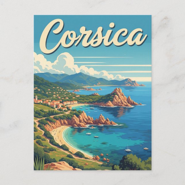 France Corsica Travel Postcard (Front)