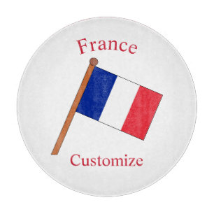 France Country Flag Thunder_Cove Cutting Board