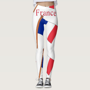 France Country Flag Thunder_Cove Leggings