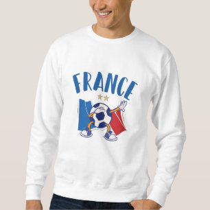 France Dabbing Soccer Ball Flag 2 stars Sweatshirt
