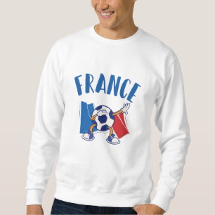 France Dabbing Soccer Ball Flag Sweatshirt