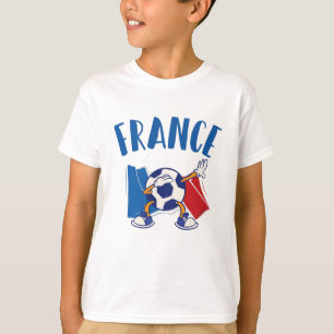 France Dabbing Soccer Ball Flag T-Shirt