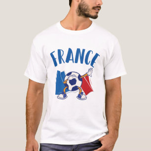 France Dabbing Soccer Ball Flag T-Shirt