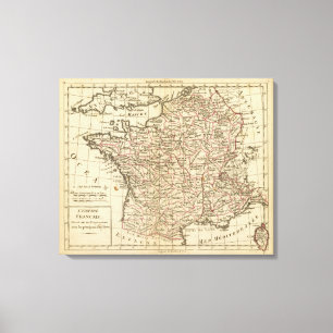 France, departemens canvas print