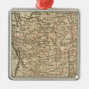 France, departemens metal tree decoration