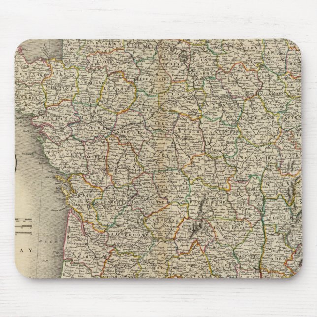 France Department Boundaries Mouse Mat (Front)