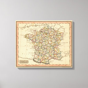 France, Departments Canvas Print