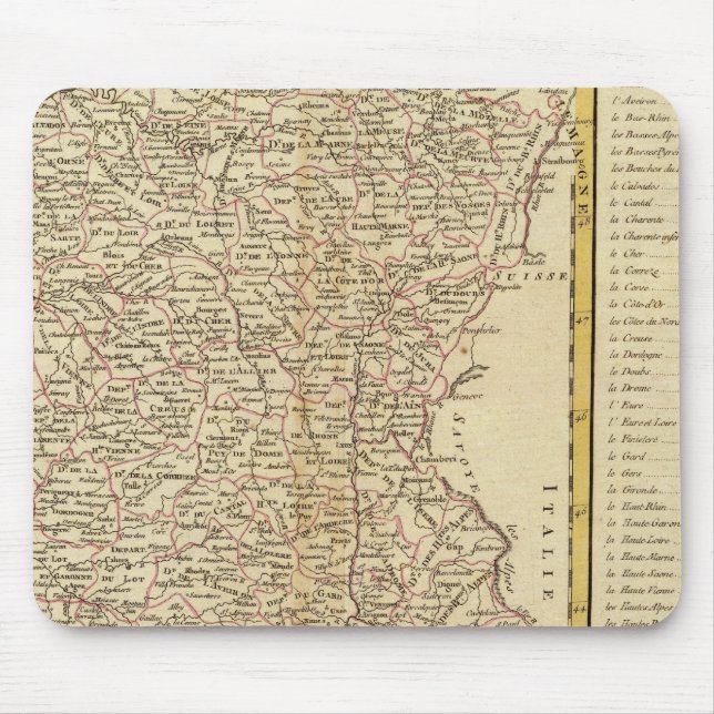 France Departments Mouse Mat (Front)