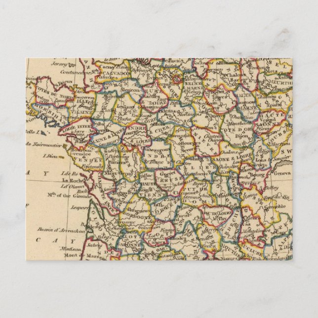 France, Departments Postcard (Front)