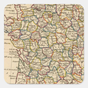 France, Departments Square Sticker