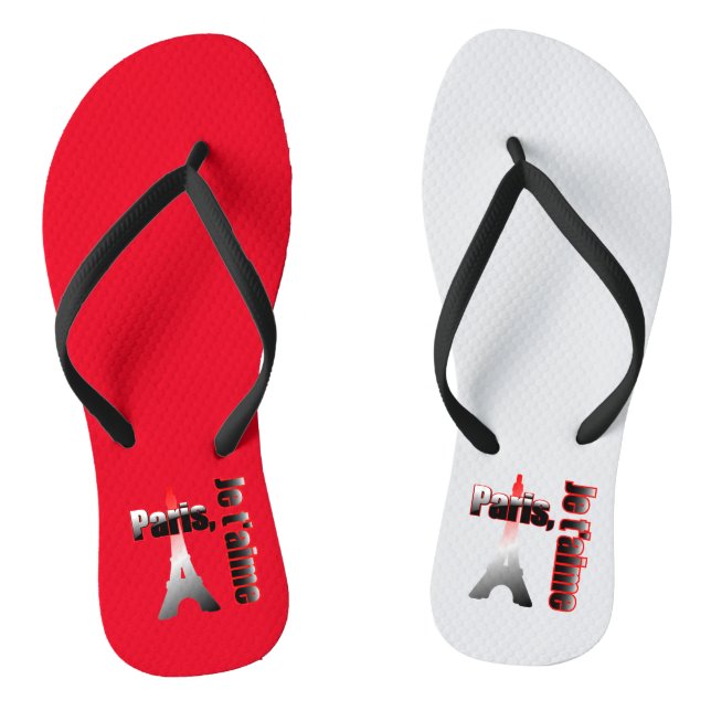 France Eiffel tower Flip Flops (Footbed)