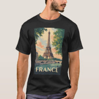 France Eiffel Tower Travel Art Vintage