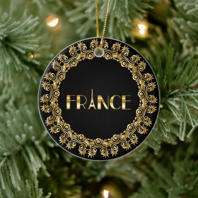 France, elegant gold design,  ceramic tree decoration (Tree)