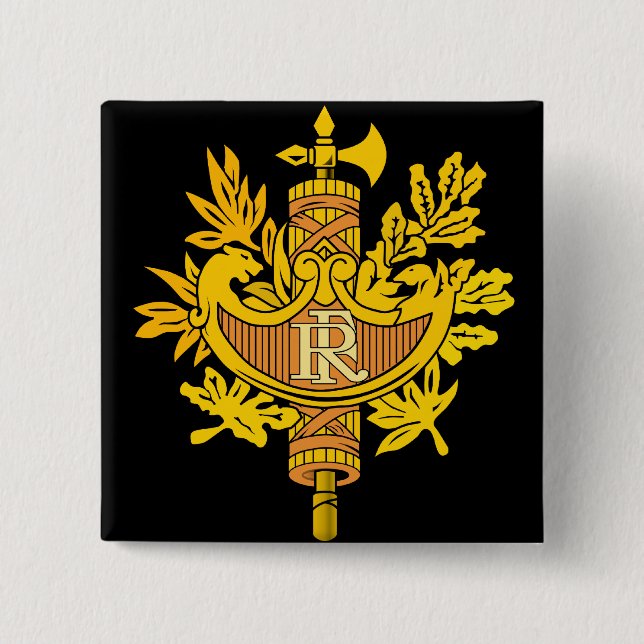 france emblem 15 cm square badge (Front)