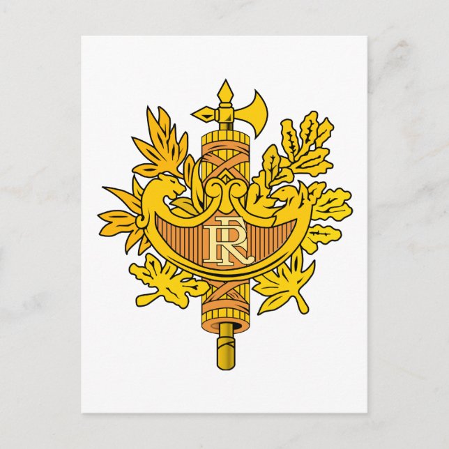 france emblem postcard (Front)