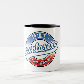 France explorer into adventure Two-Tone coffee mug