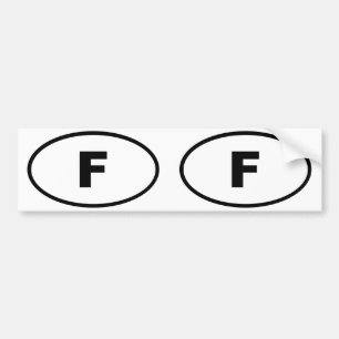 France - F - European oval Bumper Sticker
