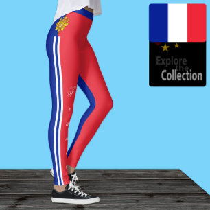 France fashion leggings, French Flag /sports Leggings