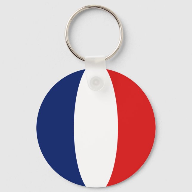 France Fisheye Flag Keychain (Front)