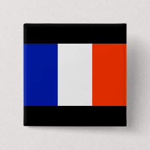 france flag 15 cm square badge