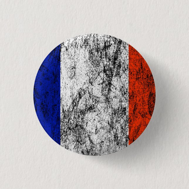 france flag 3 cm round badge (Front)