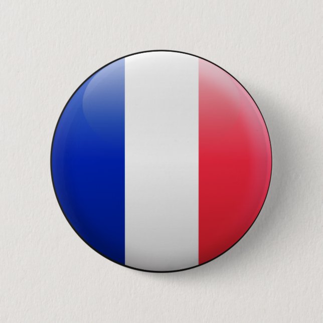 France Flag 6 Cm Round Badge (Front)