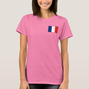 France Flag and Map dk T-Shirt