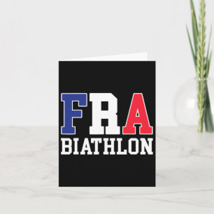 France Flag Biathlonist - French Fra Biathlon Card
