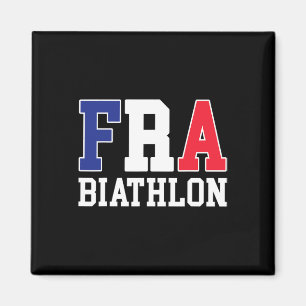 France Flag Biathlonist - French Fra Biathlon  Magnet