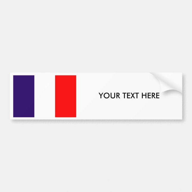 FRANCE FLAG Bumper Sticker (Front)