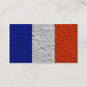 france flag business card