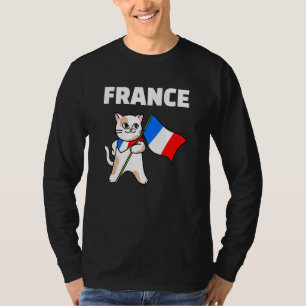 France Flag Cat French Colours Kitten T-Shirt