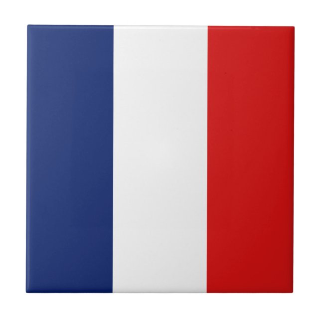France Flag Ceramic Tile (Front)