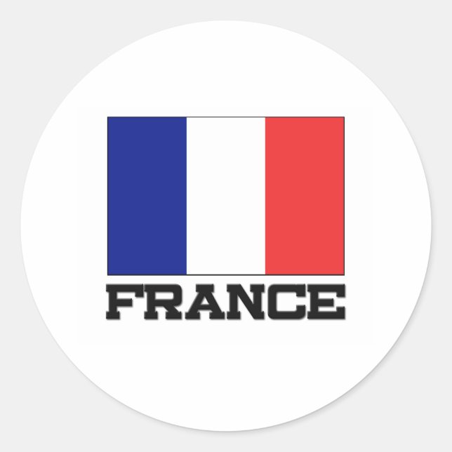 France Flag Classic Round Sticker (Front)