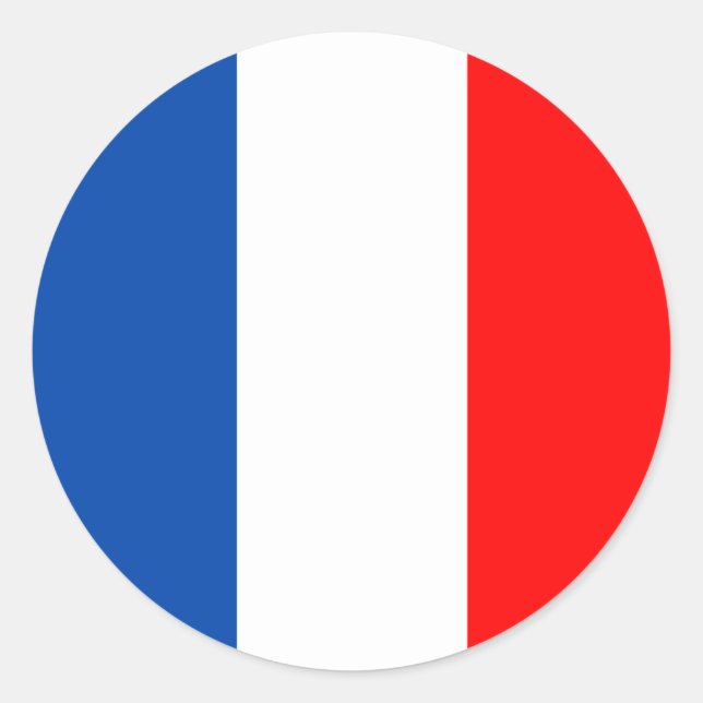 France flag classic round sticker (Front)