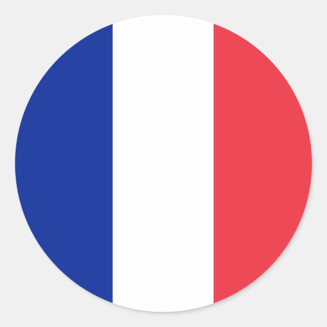 France Flag Classic Round Sticker (Front)