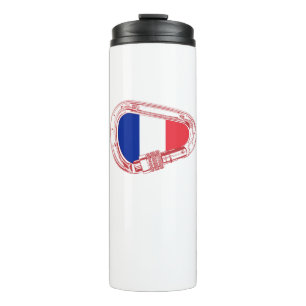 France Flag Climbing Carabiner Thermal Tumbler