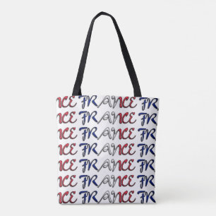 France Flag Colours Typography European Country Ba Tote Bag