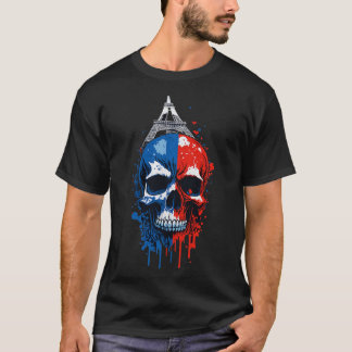 France Flag Death Skull T-Shirt