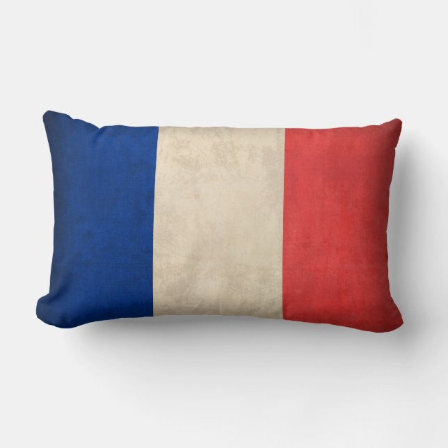 France Flag Distressed Pillow - French (Front)
