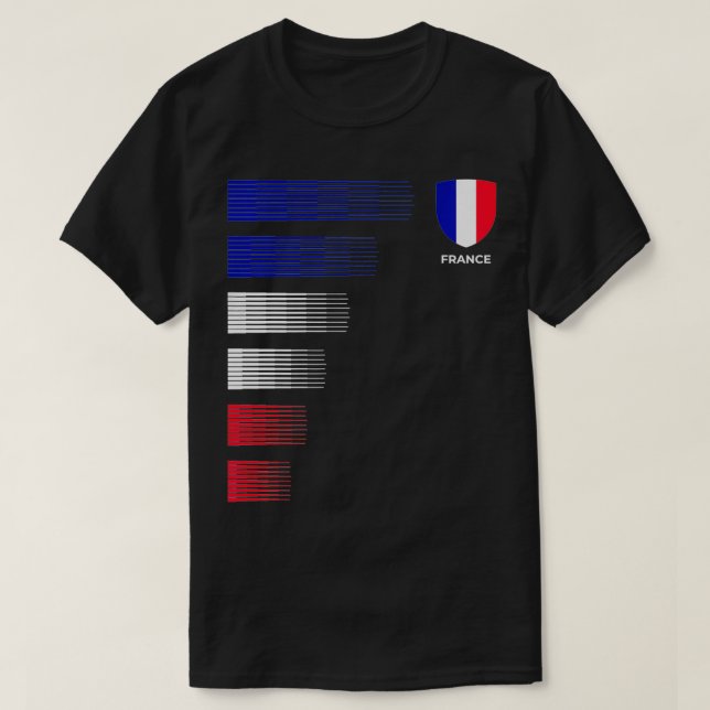 France Flag Emblem Patriotic French National Pride T-Shirt (Design Front)