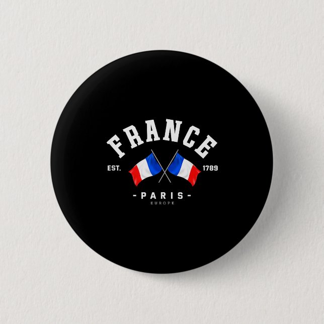 France Flag French Gift France Friend France Paris 6 Cm Round Badge (Front)