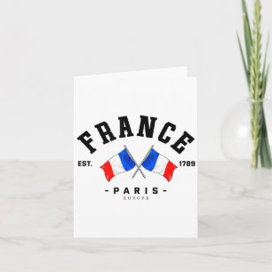 France Flag French Gift France Friend France Paris Card