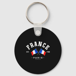 France Flag French Gift France Friend France Paris Key Ring