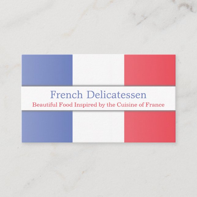 France Flag, Fully Customisable Business Card (Front)