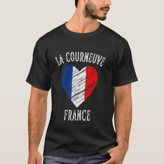 France Flag Heart La Courneuve City T-Shirt
