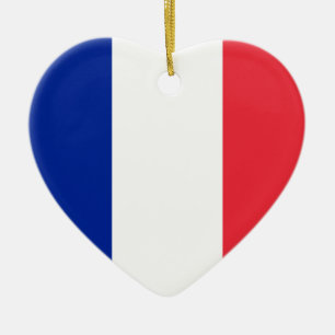 France Flag Heart Ornament